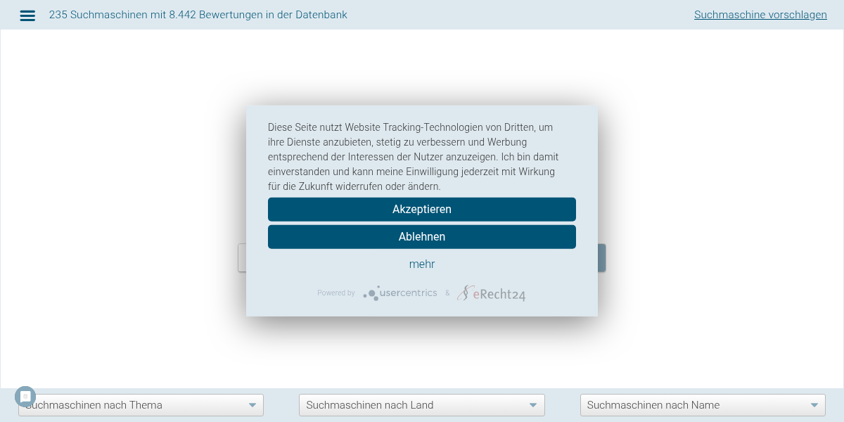 http://www.suchmaschinen-datenbank.de/